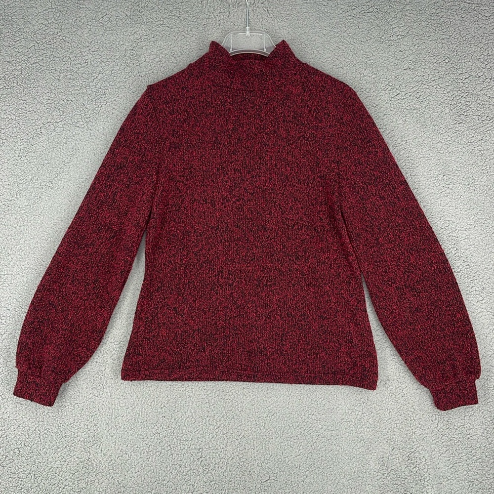 Another Reason red & black knit long sleeve sweater women’s size small stretch